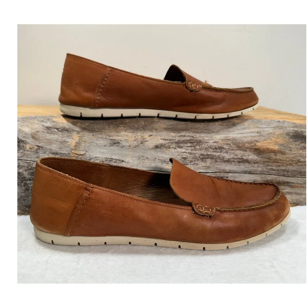 Frye‎ Mens Sedona Venetian Moc Loafers Leather Slip On Shoes Brown 10M Quiet Lux